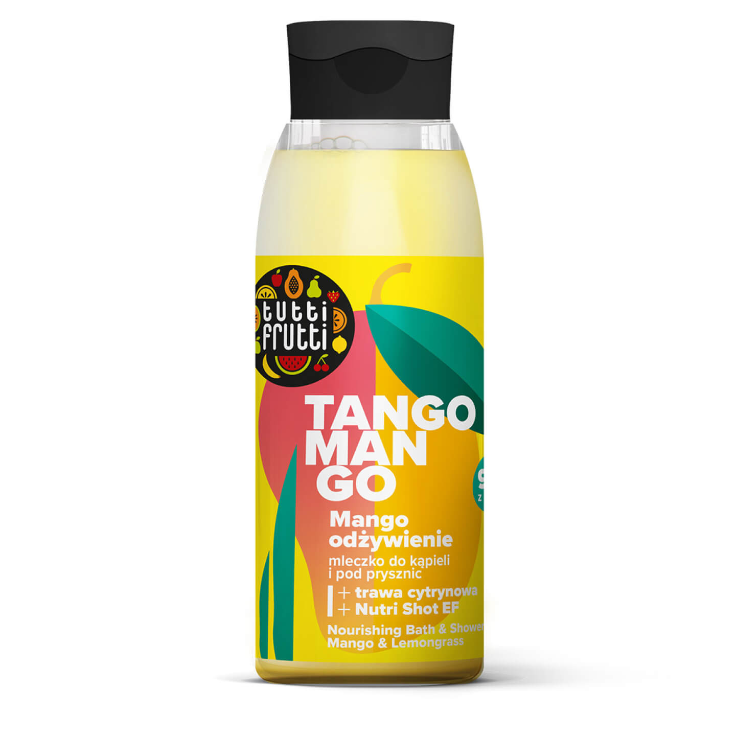 Odżywcze mleczko do kąpieli i pod prysznic Mango i Trawa cytrynowa + Nutri Shot E+F, 400 ml