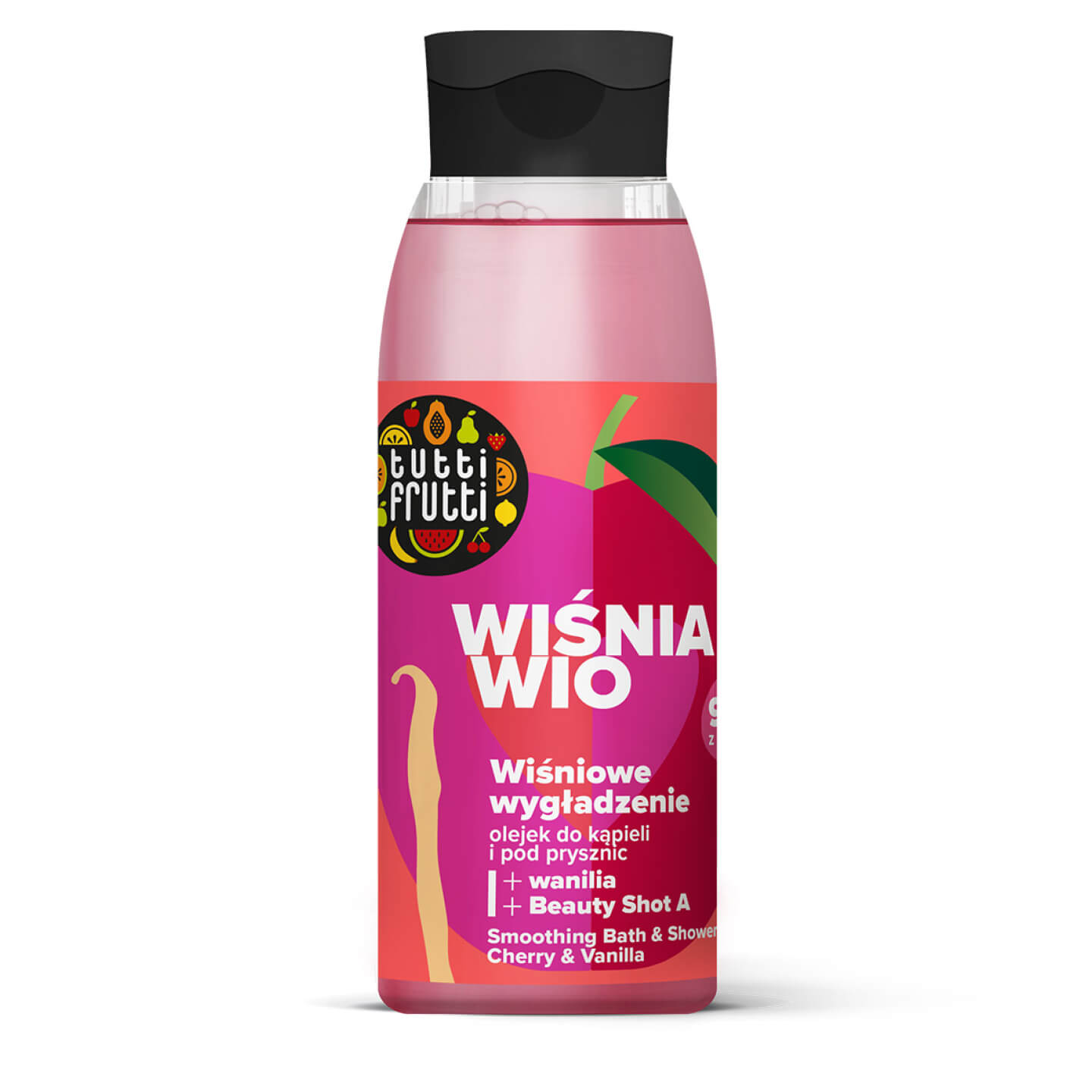 Wygładzający olejek do kąpieli i pod prysznic Wiśnia i Wanilia + Beauty Shot A, 400 ml