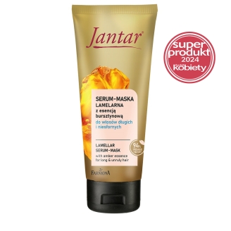 Lamelarne serum-maska z esencją bursztynową do włosów długich, zniszczonych i niesfornych