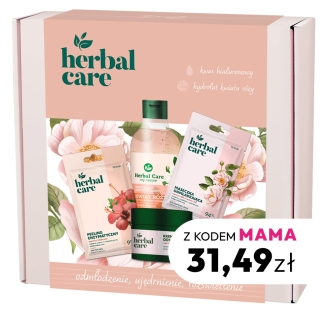 Zestaw Herbal Care dzika roża pielęgnacja twarzy 4 elementy (krem do twarzy+płyn micelarny+maseczka+peeling)