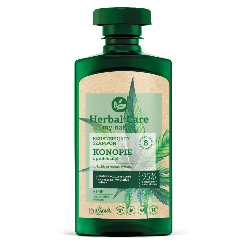 HERBAL CARE Regenerujący szampon KONOPIE z proteinami 330ml