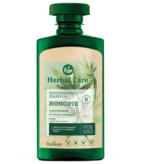 Herbal Care Regenerujący szampon KONOPIE z proteinami, 330ml