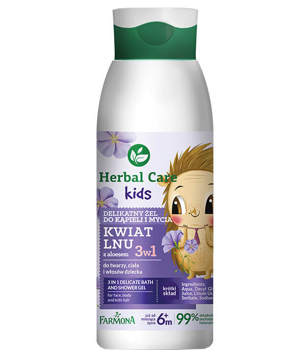 Herbal Care Kids 3w1 Delikatny żel do kąpieli oraz mycia