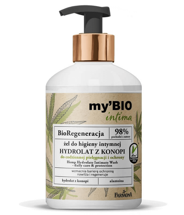 my'BIO Intima BioRegeneracja Hydrolat konopii Żel do higieny intymnej 250 ml